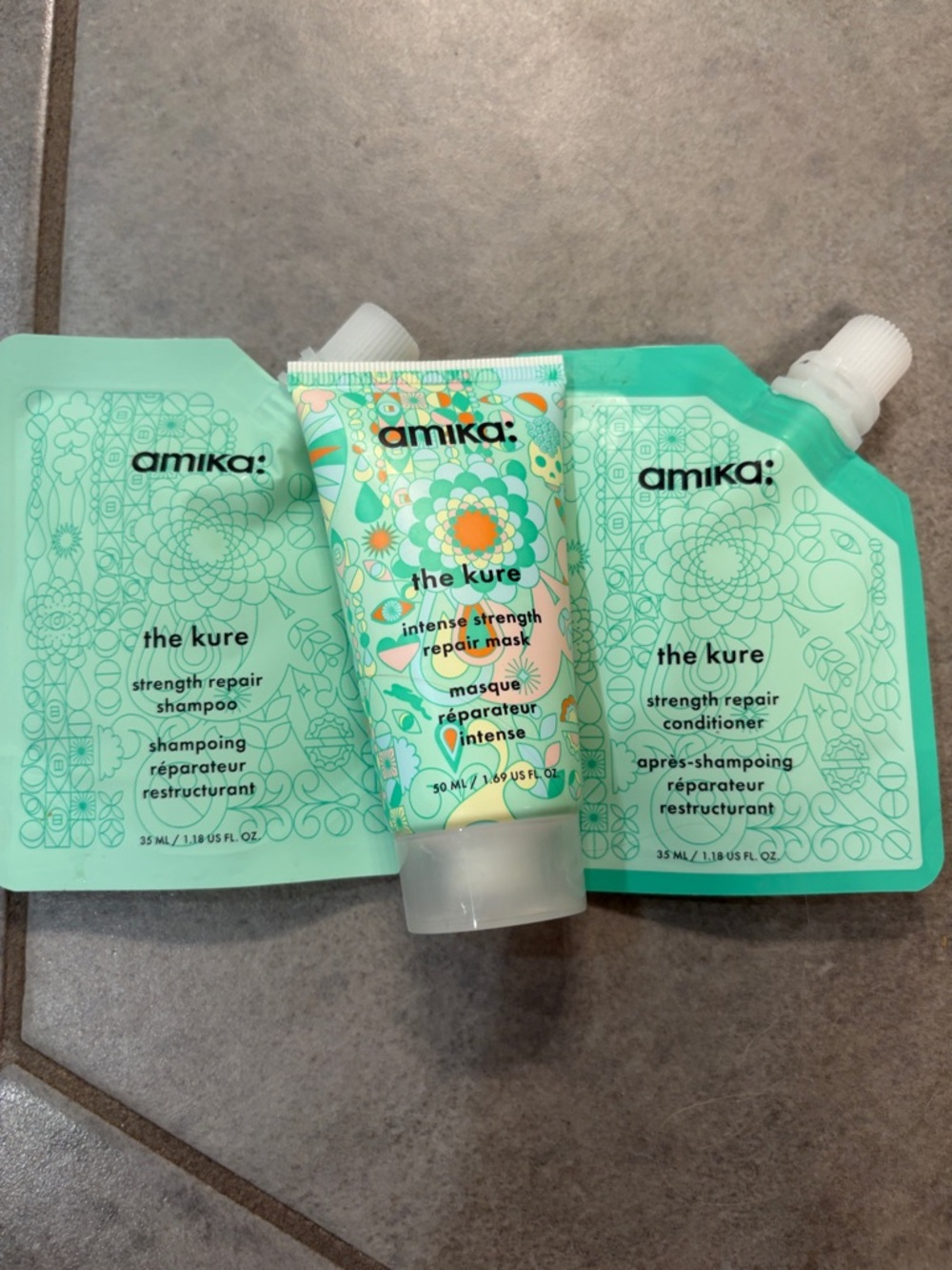 Amika The Kure Strength Repair Trial Set - Three Pieces - Travel Size